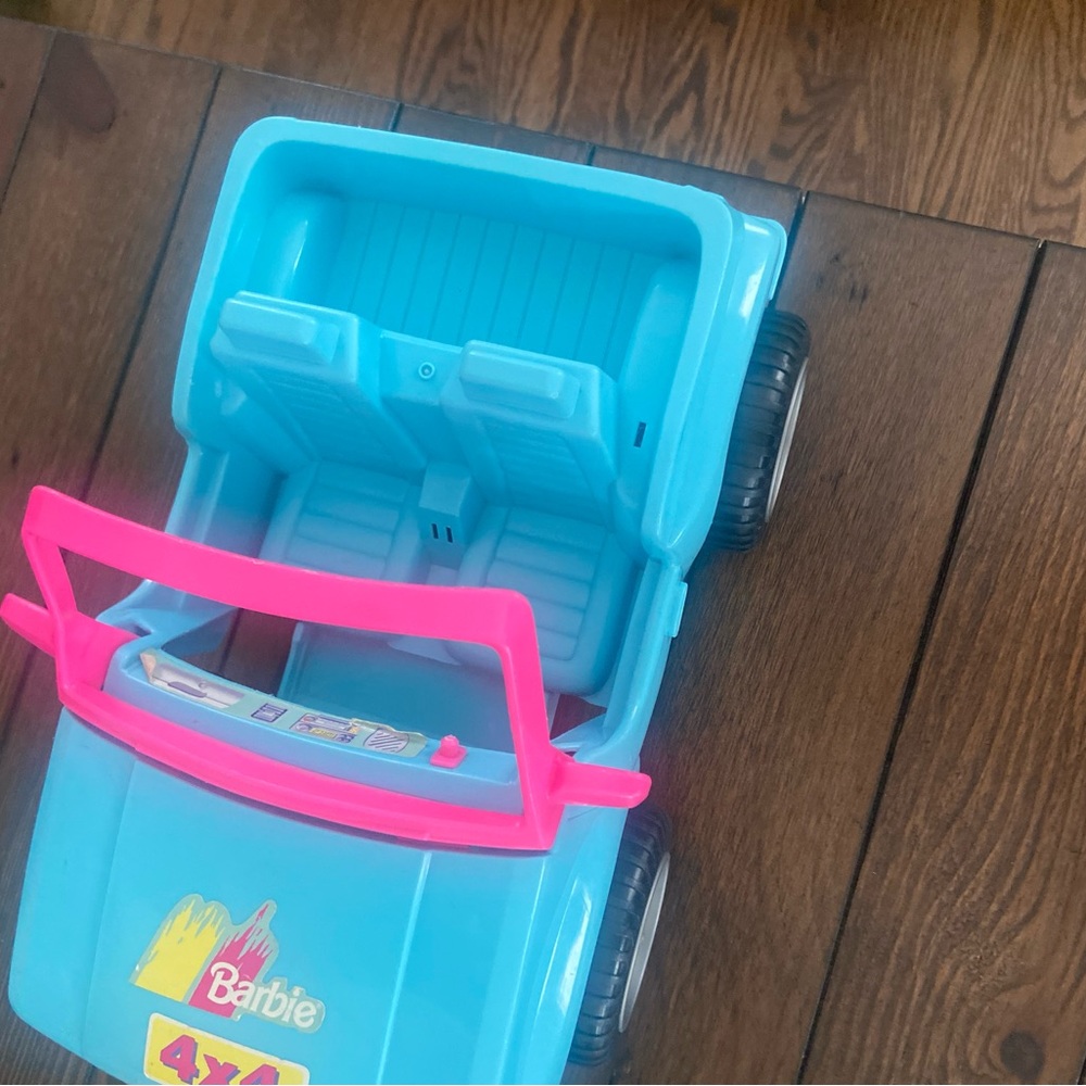 Vtg 1994 Barbie Jeep 4x4 Beach Cruiser Dune Buggy Blue Pink Truck Vehicle Car - Picture 8 of 14